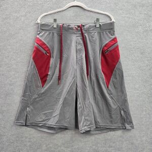 Hylete Men Shorts Medium Gray Nylon‎ Blend Spandex Athletic 13" Inseam